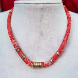 Antique Spiny Oyster Heishi necklace